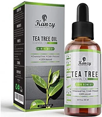 Kanzy Huile Essentielle Tea Tree Bio 60ml Naturelle Vegan Huile Arbre à Thé pour le Visage, Ongles et les Soins de la peau Huile