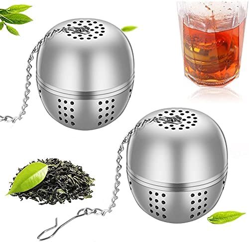 Infuseurs à Thé En Inox 304 - Lot De 2 Boules à Thé à Poignée Télescopique - Pour Thé En Vrac, épices Ou Tamiser - 11