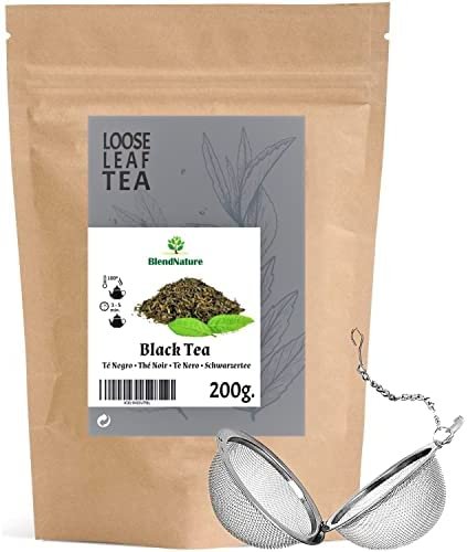 Thé noir en vrac de qualité extra 200g pour infusions - Comprend une ...