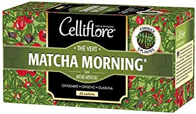 Celliflore Thé Vert Matcha Morning aux 5 Plantes 25 Sachets