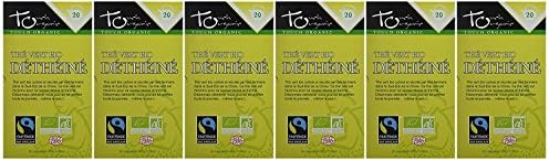 Touch Organic Thé Vert Déthéiné 20 Sachets 30 g – Pack de 6 BIO