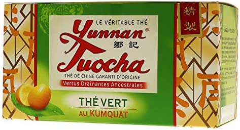 Yunnan Tuocha – Thé vert au kumquat – Thé de Chine garanti d’origine – 20 sachets individuels – 40g