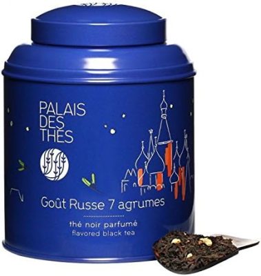 Palais des Thés, GOÛT RUSSE 7 AGRUMES, Thé Noir parfumé, Mélange Fruité, Zesté et Gourmand, Boite Couleur 100g