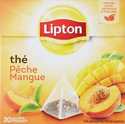 Lipton Thé Parfumé Peche Mangue, 20 unités