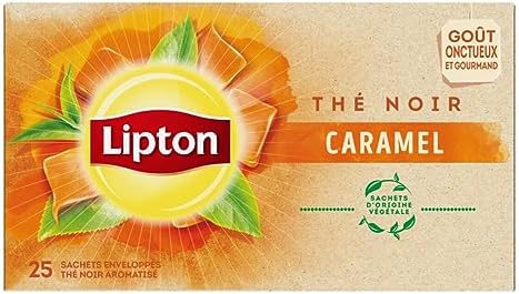 Lipton Thé Noir Caramel 25 Sachets 40g