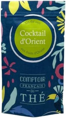 Thé Vert Coktail d’Orient – Comptoir Français du Thé – Thé Vert ananas bleuet rose – Maison Française – Thé en vrac (20 GR) (20 GR)