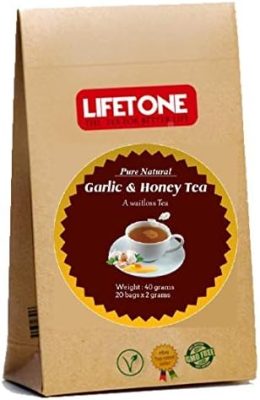 lifetone the tea for better life, Thé à la lime et au miel à l’ail | Délicieux booster d’immunité | 20 sachets de thé | Thé Détox
