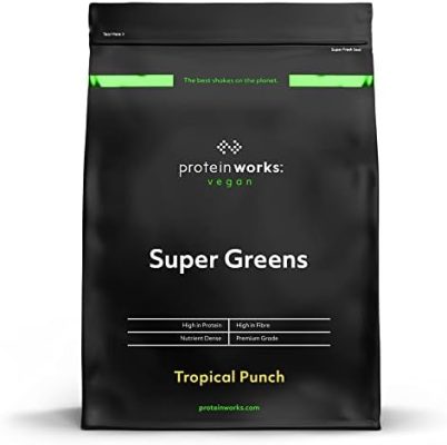 Poudre Super Greens | Shake détox riche en nutriments | Soutient le système immunitaire | 100% végétal | THE PROTEIN WORKS | Punch Tropical | 1kg