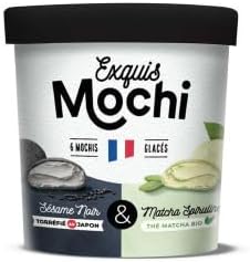 Exquis Mochi Duo Sesame Matcha – Le pot de 6, 180g