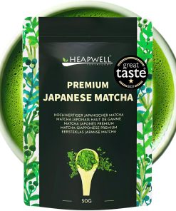 Thé Vert Matcha Japonais, 50g, Qualité Premium – Origine Kagoshima, Récompensé au Great Taste, pour Lattes, Smoothies et Pâtisseries – Heapwell Superfoods