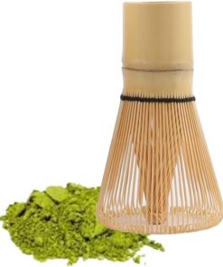 nsemble Fouet à thé vert matcha de qualité supérieure en bambou naturel – Outil de préparation de poudre de matcha – pour la cérémonie du thé, la boisson (Cha Xian)