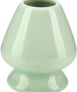 1Pc Matcha Whisk Stand Support en céramique pour bambou Matcha Chasen Quatre couleurs Support de fouet en céramique pour accessoires de service à thé (3.1 * 2.8 * 2.8in)(vert)